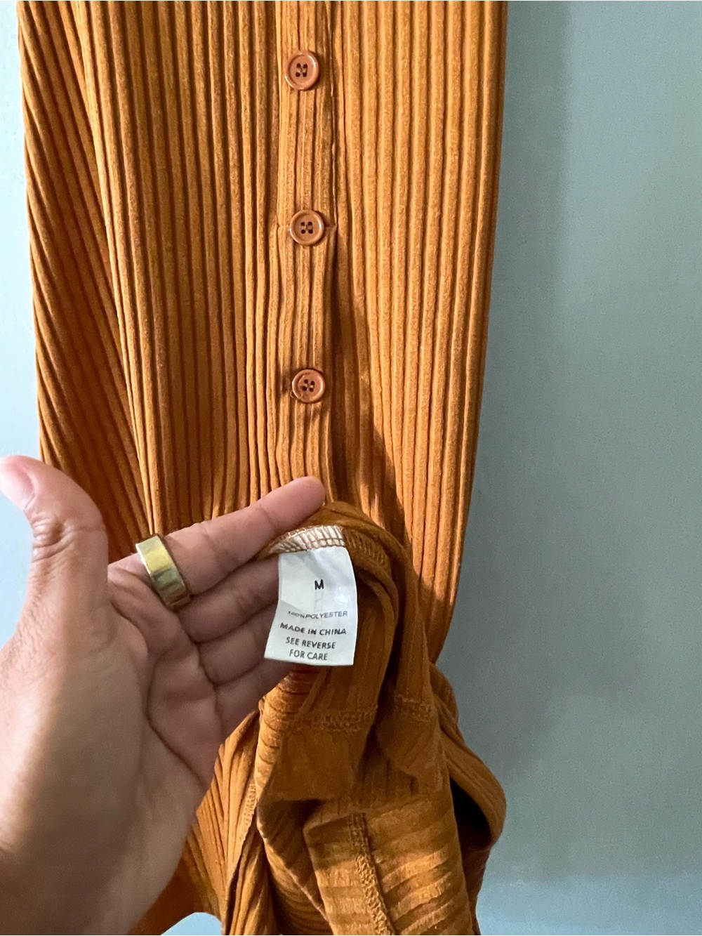 Wishlist Ribbed Button-Front Slip Dress in Brown - Picture 5 of 8